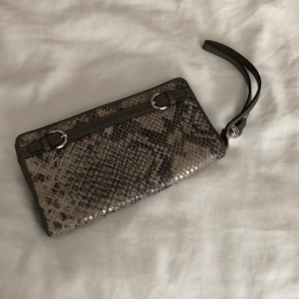 Coach snake print wallet/wristlet